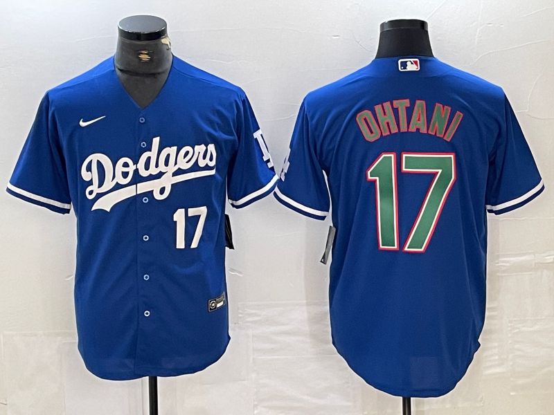 Men Los Angeles Dodgers 17 Ohtani Blue Nike Game MLB Jersey style 22
